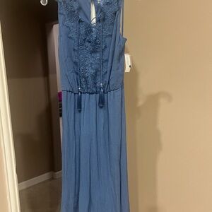 Dress Barn Blue High Low Lace Dress